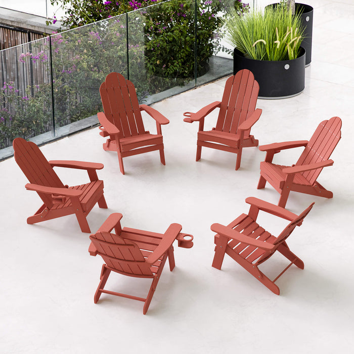 Miranda Foldable Adirondack Chair with Cup Holder