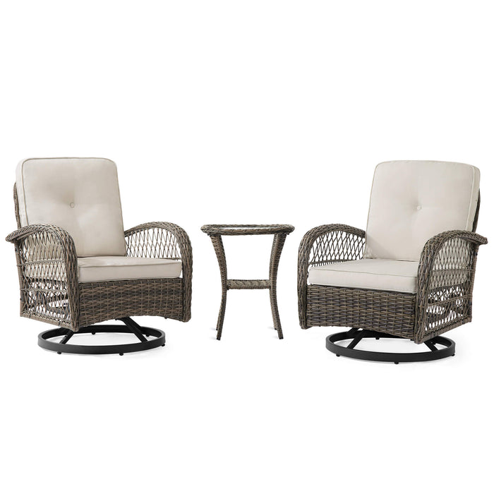 Kovach 3pcs Patio Conversation Set