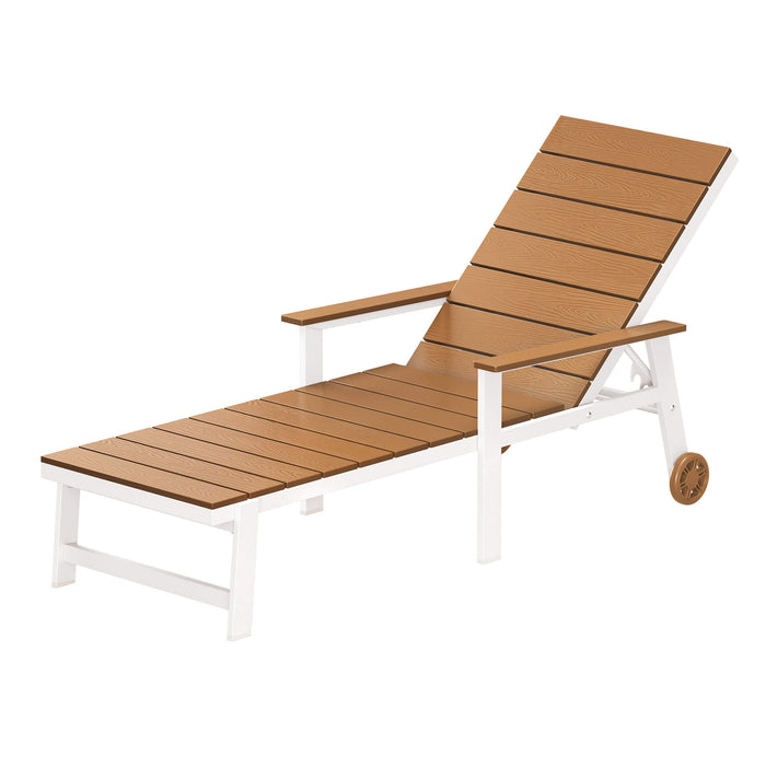 Hedia Outdoor Lounge Chair with Wheels