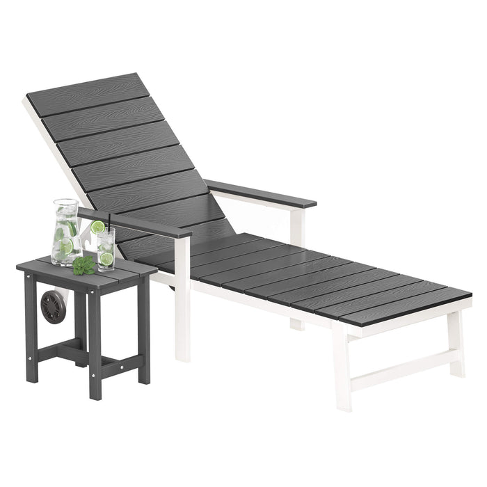 Hedia Outdoor Lounge Chair with Wheels