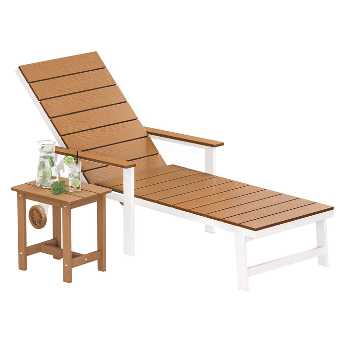 Hedia Outdoor Lounge Chair with Wheels