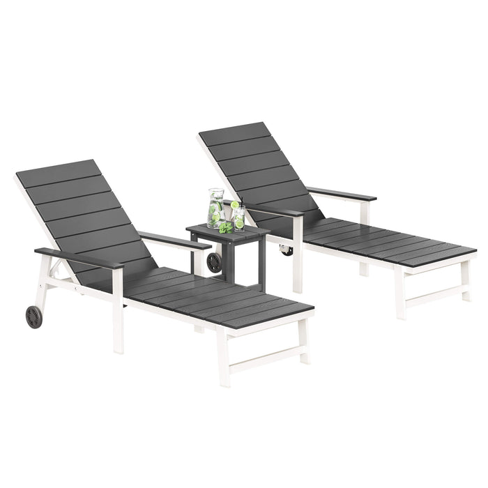 Hedia Outdoor Lounge Chair with Wheels