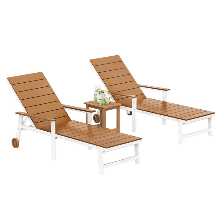 Hedia Outdoor Lounge Chair with Wheels