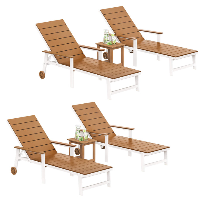 Hedia Outdoor Lounge Chair with Wheels