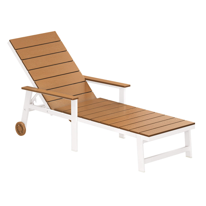 Hedia Outdoor Lounge Chair with Wheels