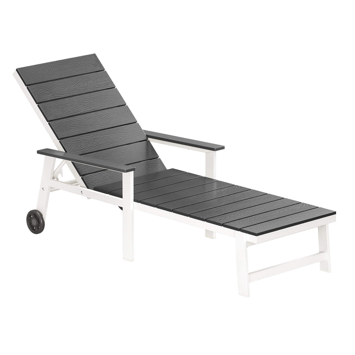 Hedia Outdoor Lounge Chair with Wheels