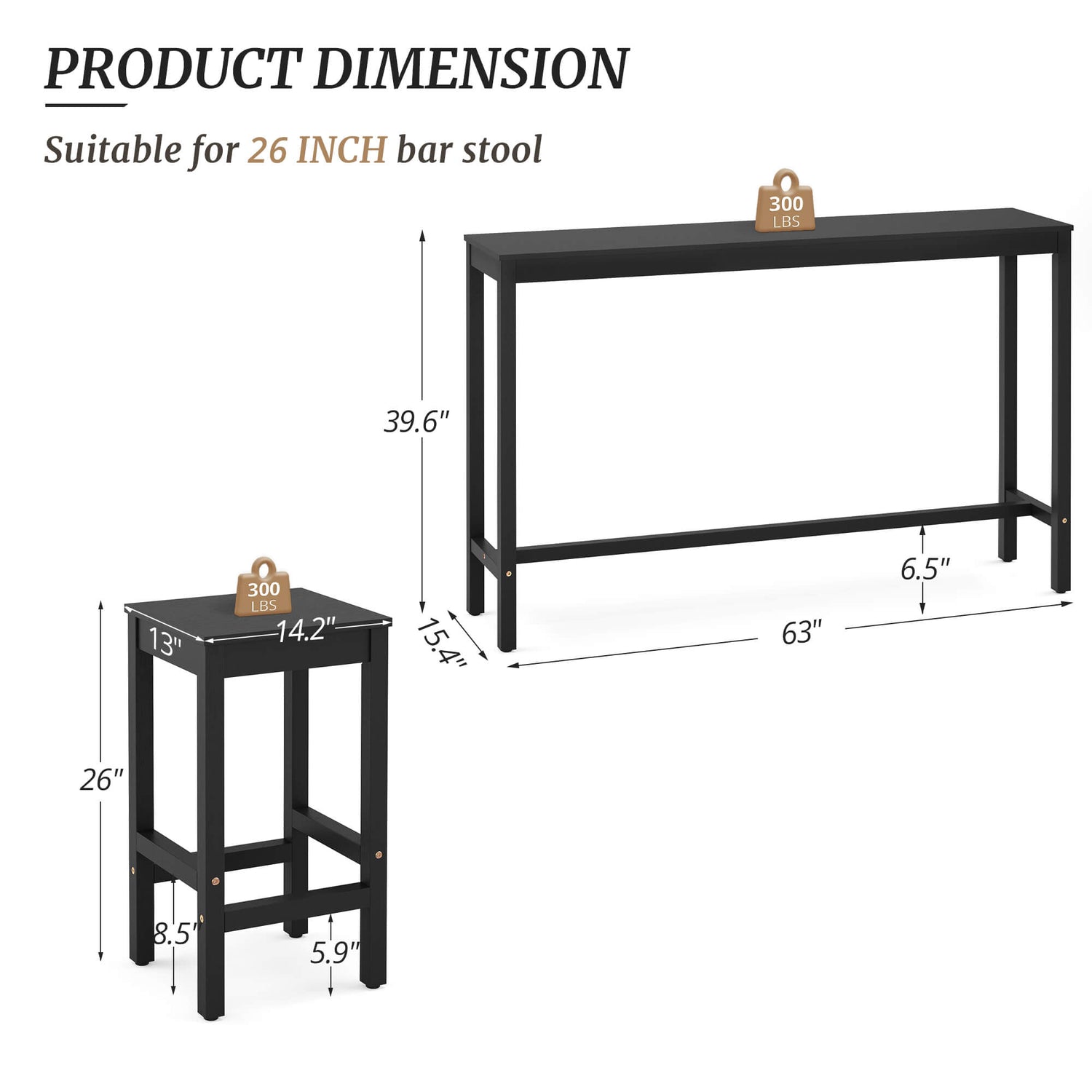 63 Inch Width Table