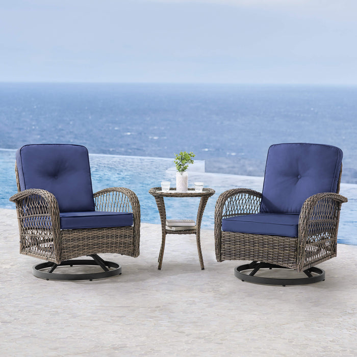 Kovach 3pcs Patio Conversation Set