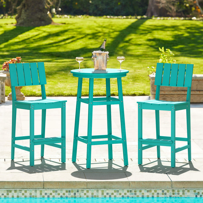 Coley Round Patio Bar Table and Chair