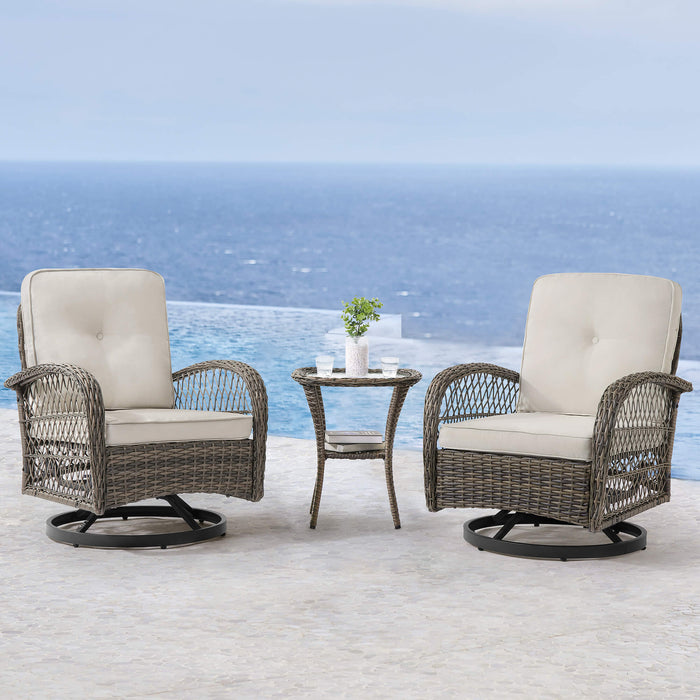 Kovach 3pcs Patio Conversation Set