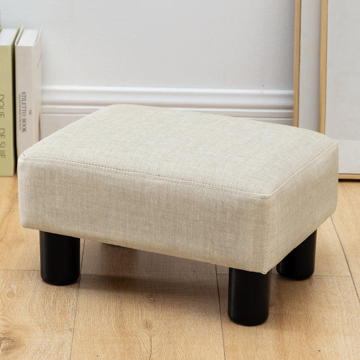 Small foot stool ottoman, Teal Velvet rectangle ottoman footrest, bedside  step stool with wood legs, small Rectangular stool, foot rest for couch