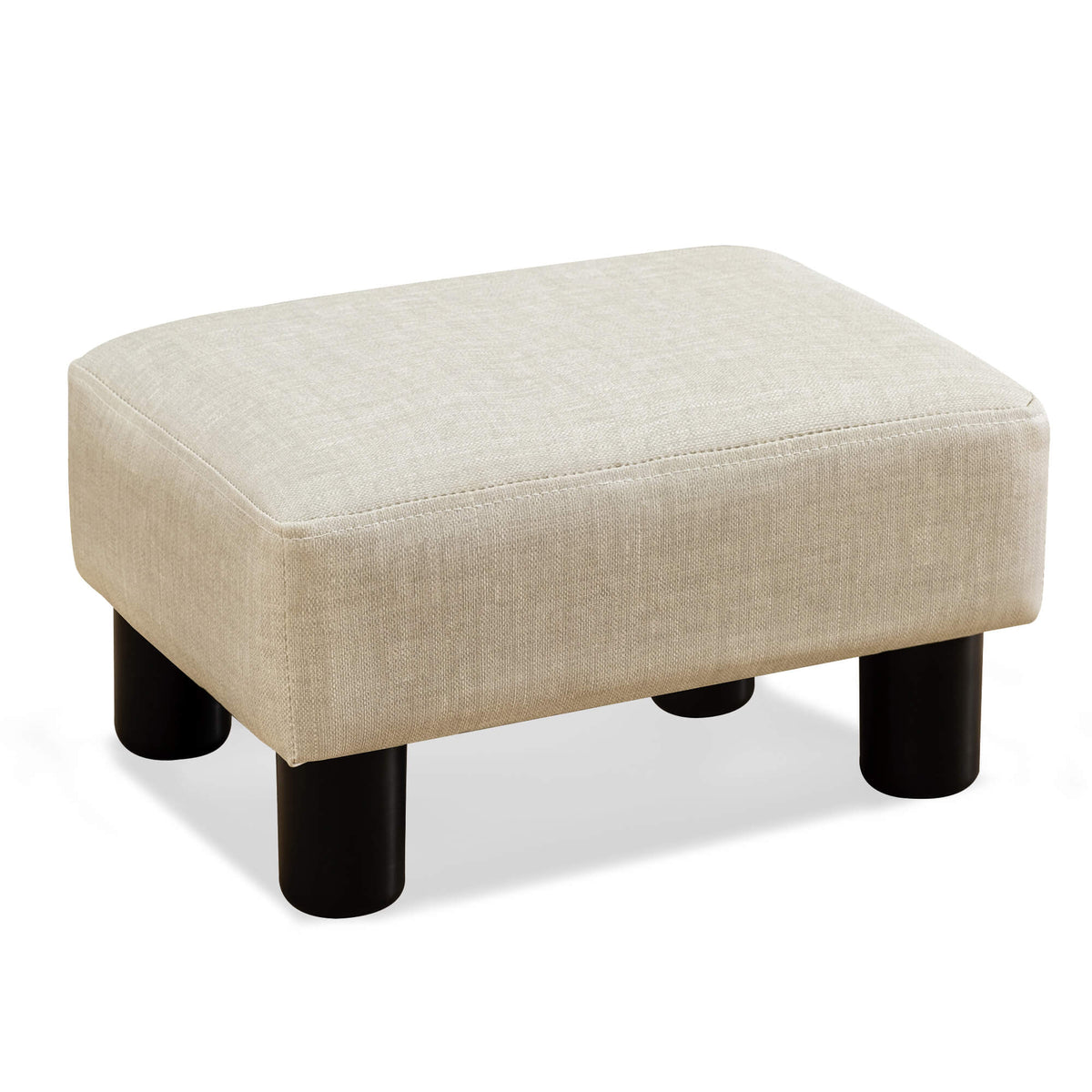 LUE BONA Small Foot Stool Ottoman, Fabric Tufted Footrest with Plastic  Legs, 9''H, Rectangle Foot Stools for Adult with Non-Slip Pads, Footstool  for