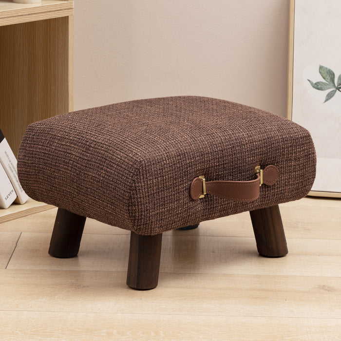 NEW Little Under Desk Low 9-10 Cm 4 Footstool With Plastic Feet and Button  / Multicolor Buttoned Handmade Footstool Footrest for Office 