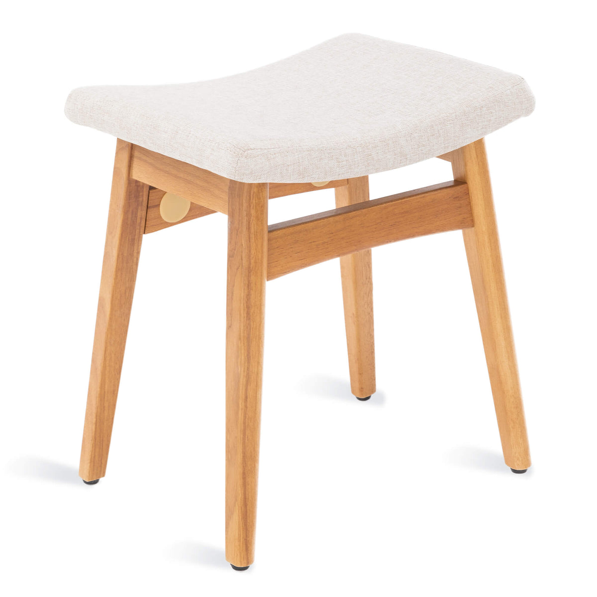 LUE BONA Foot Stool, Saddle Cushion Vanity Stool, Modern Concave Ottoman  with Solid Wood Legs and Upholstered Seat for Entryway, Bedroom, Patio,  Living Room, 17, Wood Color Leg Beige Fabric - Yahoo